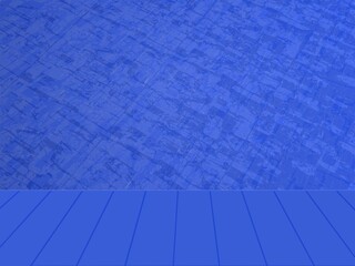 blue wall with floor pattern texture background 