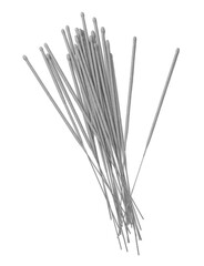 Many new sparkler sticks on white background