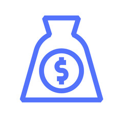 bag bank business finance money saving line icon