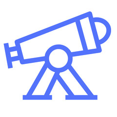 research science space telescope line icon