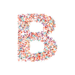 decorative music note letter B