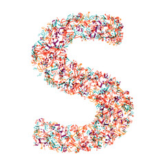 decorative music note letter S