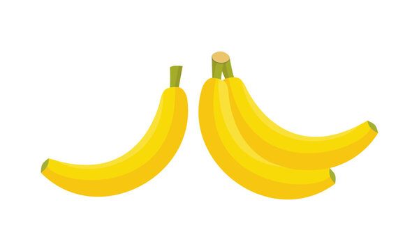 Banana fruit icon vector illustration in flat style