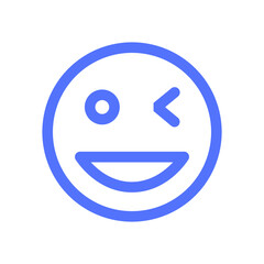 Obraz premium happy laugh smile wink line icon