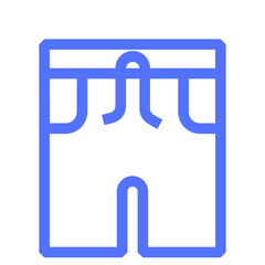 short shorts summer vacation line icon