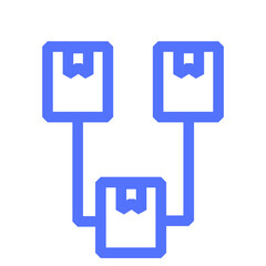 logistic network package line icon