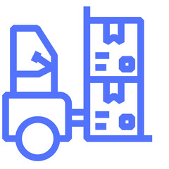 package shipping warehouse line icon