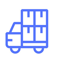 logistic package send truck line icon