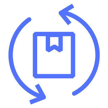 logistic package reload resend line icon
