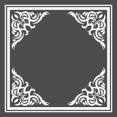 Decorative frame with corners. - Vector.