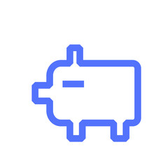 money office saving line icon