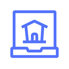 online property real estate line icon