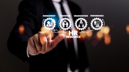 Human Resources HR management Recruitment Employment Headhunting Concept.