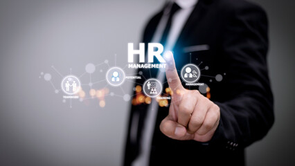 Human Resources HR management Recruitment Employment Headhunting Concept.