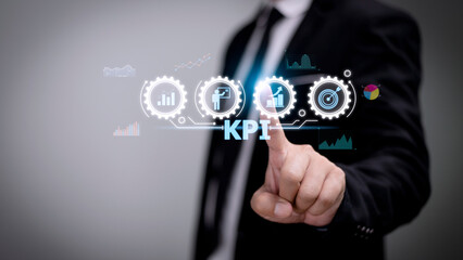 KPI Key Performance Indicator Business Internet Technology Concept.