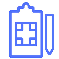 Fototapeta premium hospital medical note outline icon