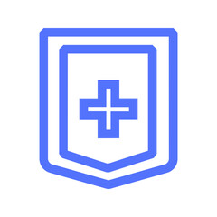 medical protection shield outline icon