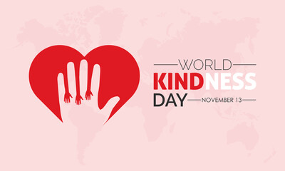 Vector illustration design concept of World Kindness Day observed on November 13