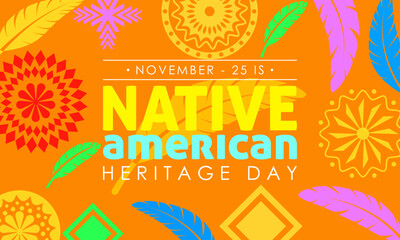 Fototapeta na wymiar Vector illustration design concept of Native American Heritage Day observed on November 25