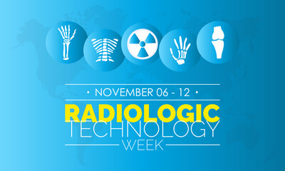 Vector illustration design concept of National Radiologic Technology Week observed on November 6 to 12