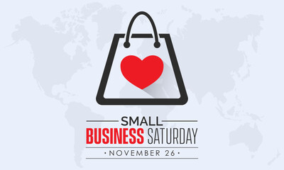 Vector illustration design concept of Small Business Saturday observed on November 26