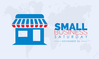 Vector illustration design concept of Small Business Saturday observed on November 26