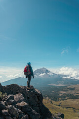 Fototapeta premium a climber on a summit freedom