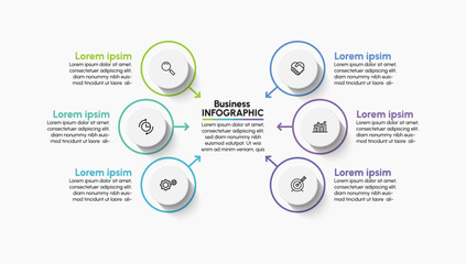 Fototapeta premium Business data visualization. timeline infographic icons designed for abstract background template milestone element modern diagram process technology digital marketing data presentation chart Vector