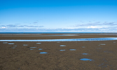Low tide at Sandgate with Stingray craters.
