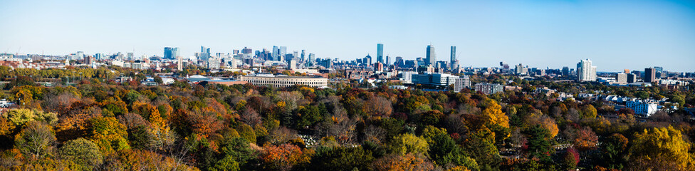 Panorama of Boston in Fall