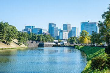 Naklejka premium 皇居・東京駅・丸の内
