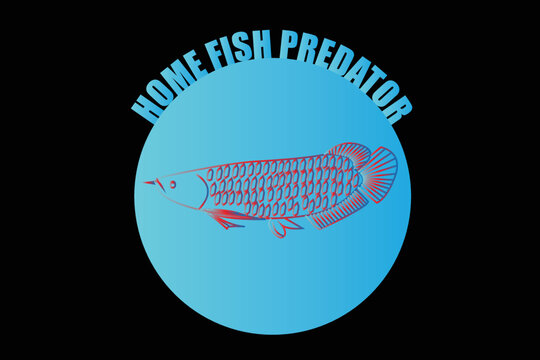 icon fish arwana for your shop,slogan here,vector illustration logo