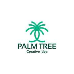 Luxury palm tree logo icon vector isolated for your company