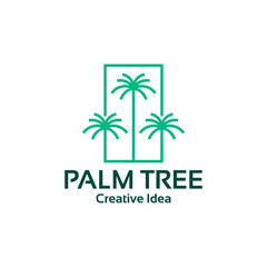 Fototapeta premium Luxury palm tree logo icon vector isolated for your company