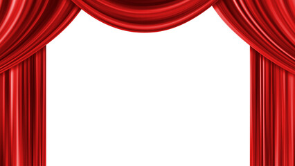 Curtain Openning Show Isolated Alpha Overlay Transparent PNG Background