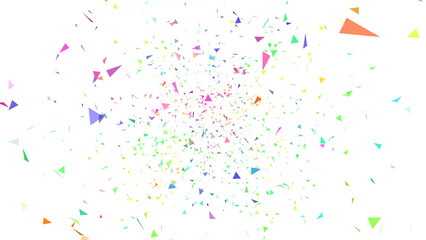 4K Colorful Celebration Ribbons Falling from Top Overlay Isolated Alpha Overlay Transparent PNG Background