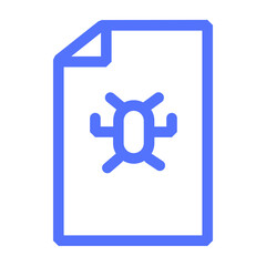 Fototapeta premium Bug Data Document File Folder Insect Virus Icon