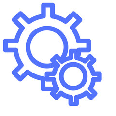 Business Digital Gear Management Marketing Setting Strategy Icon