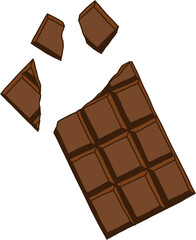 doodling freehand outline sketch drawing of a chocolate bar. 