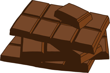 doodling freehand outline sketch drawing of a chocolate bar. 
