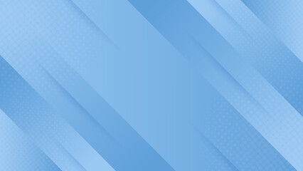 Obraz premium Vector blue abstract geometric stripe gradient background with halftone