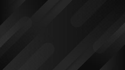 Vector black abstract geometric stripe gradient background with halftone
