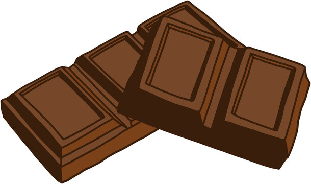 recommend clip art: doodling freehand outline sketch drawing of a chocolate bar. 