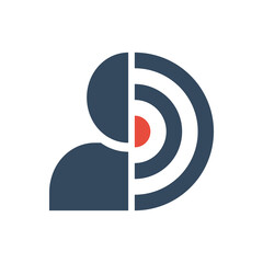 Fototapeta premium person icon with aim target, leadership or head hunting vector icon