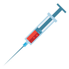 syringe with blood