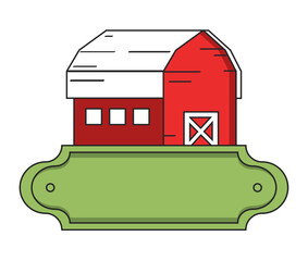 red farm stable emblem