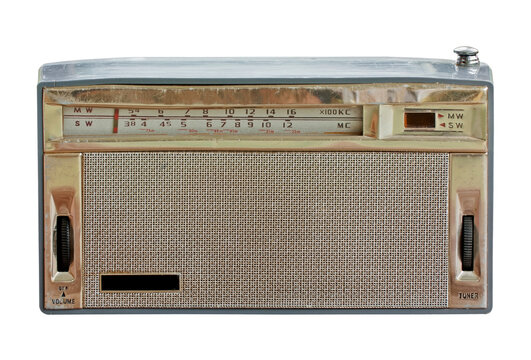 Old Radio Isolated And Save As To PNG File