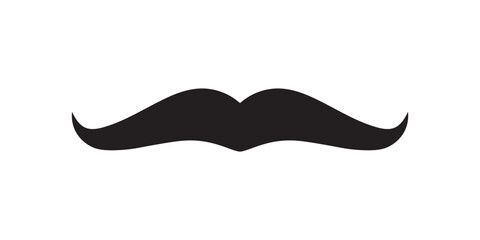 Moustache vector icon. Barber shop symbol. Old fashion moustache.