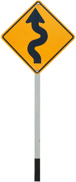 Curve road sign