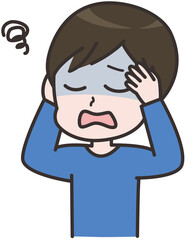 悩む男性のイラスト